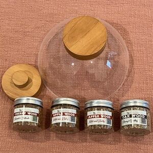 Cocktail Smoker kit with infuser dome and two wood chip holders